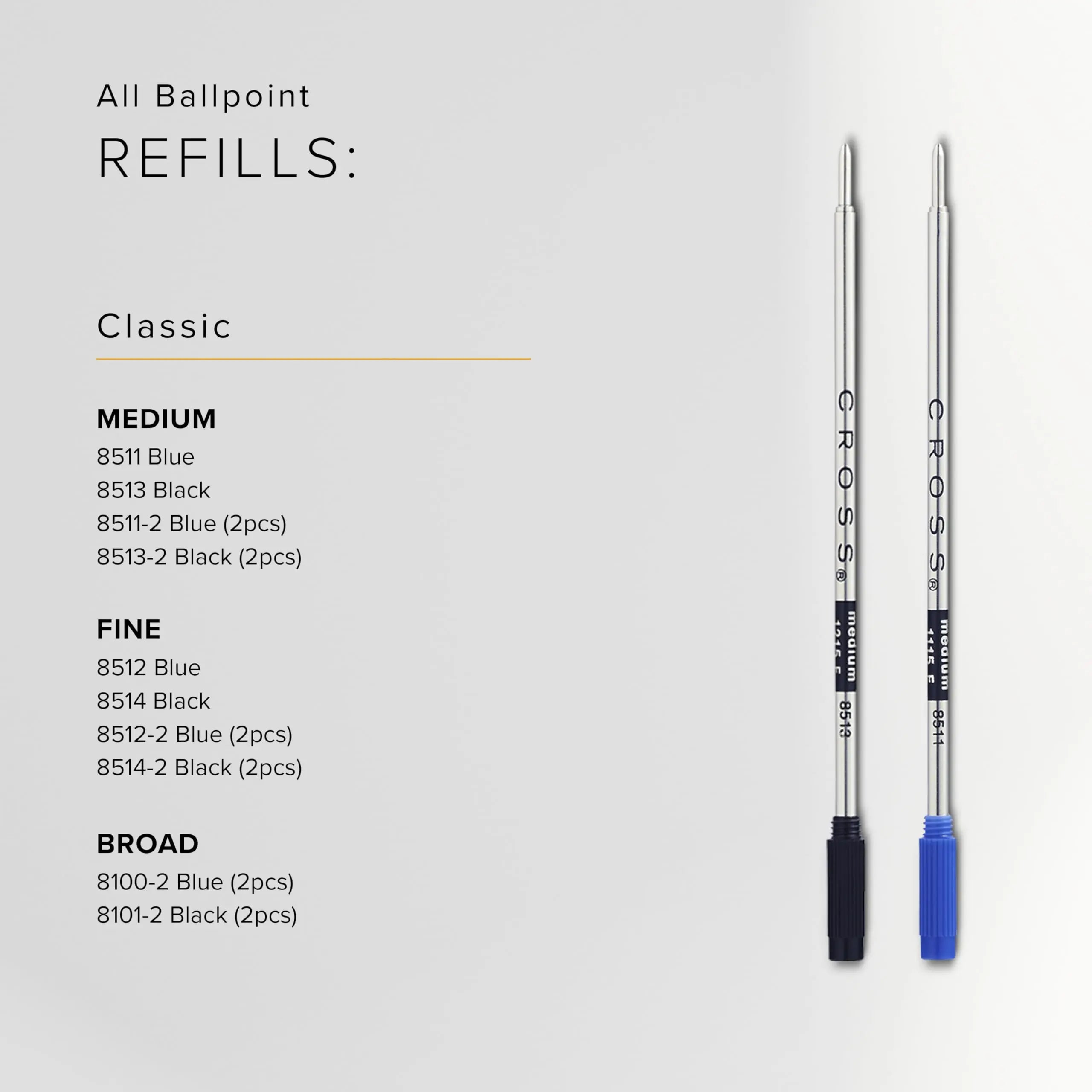 Cross Micro Medium Ball Pen Refill crosspenmall.com