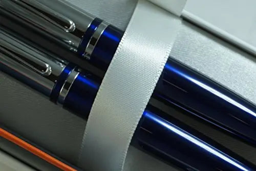Cross Midnight Blue, polished Appointments and Cross signature mid Band Calaise Selectip Black Gel Ink Rollerball pen and Ballpoint Pen set. - crosspenmall.com