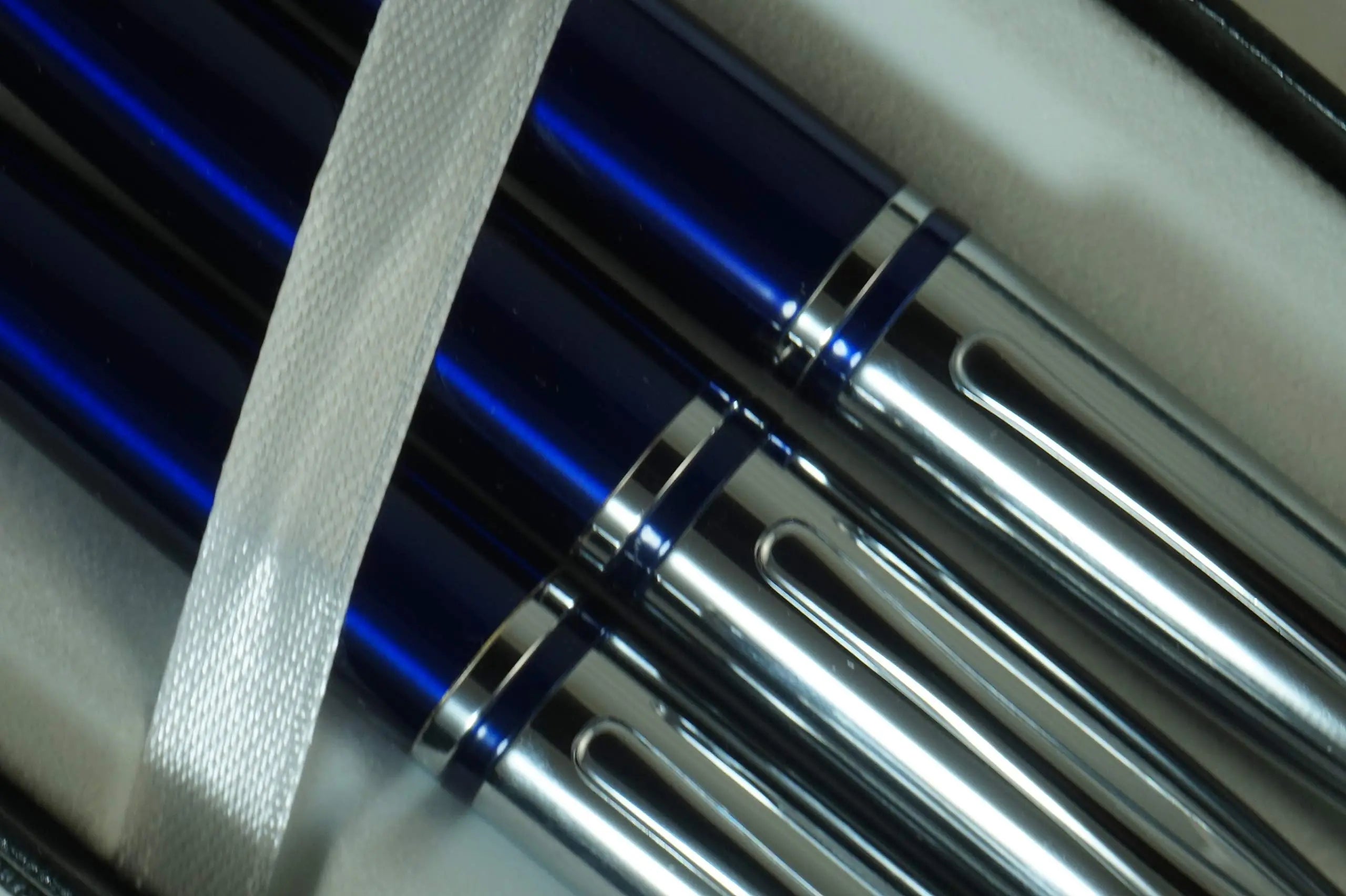 Cross Midnight Blue, polished Appointments signature mid Band Trio of Calaise Selectip Black Gel Ink Rollerball pen,Ballpoint Pen and Pencil set. A Great Quality Gift Pen for Anyone. - crosspenmall.com