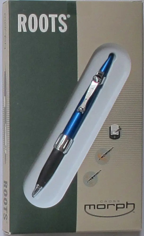 Cross Morph® Limited Edition Electric Blue Ball-point Pen with Roots Logo . Cross