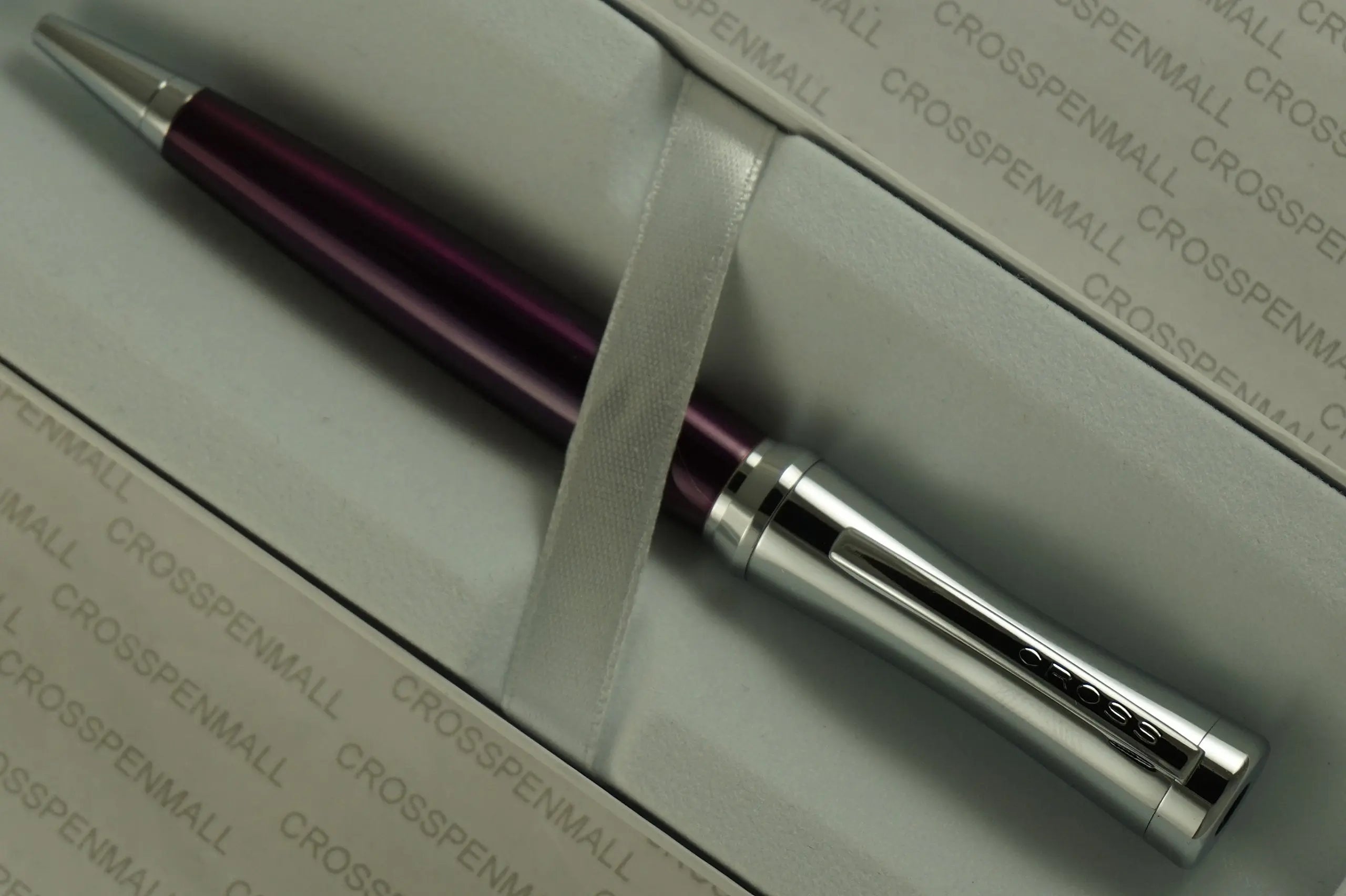 Cross Parasol Curves with Polished Chrome Appointments and Tender Purple Barrel Ballpoint Pen - crosspenmall.com