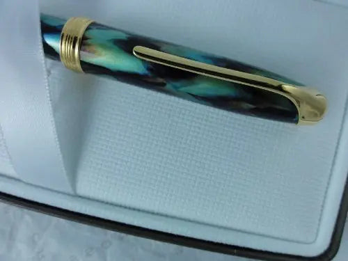 Cross Pinnacle Peacock Lacquer and 22K Gold Rollerball Pen by Cross Cross
