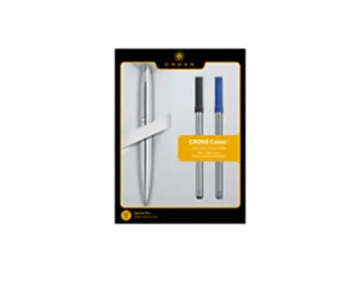Cross Polished Chrome Calais Rollerball Pen with Refills - crosspenmall.com