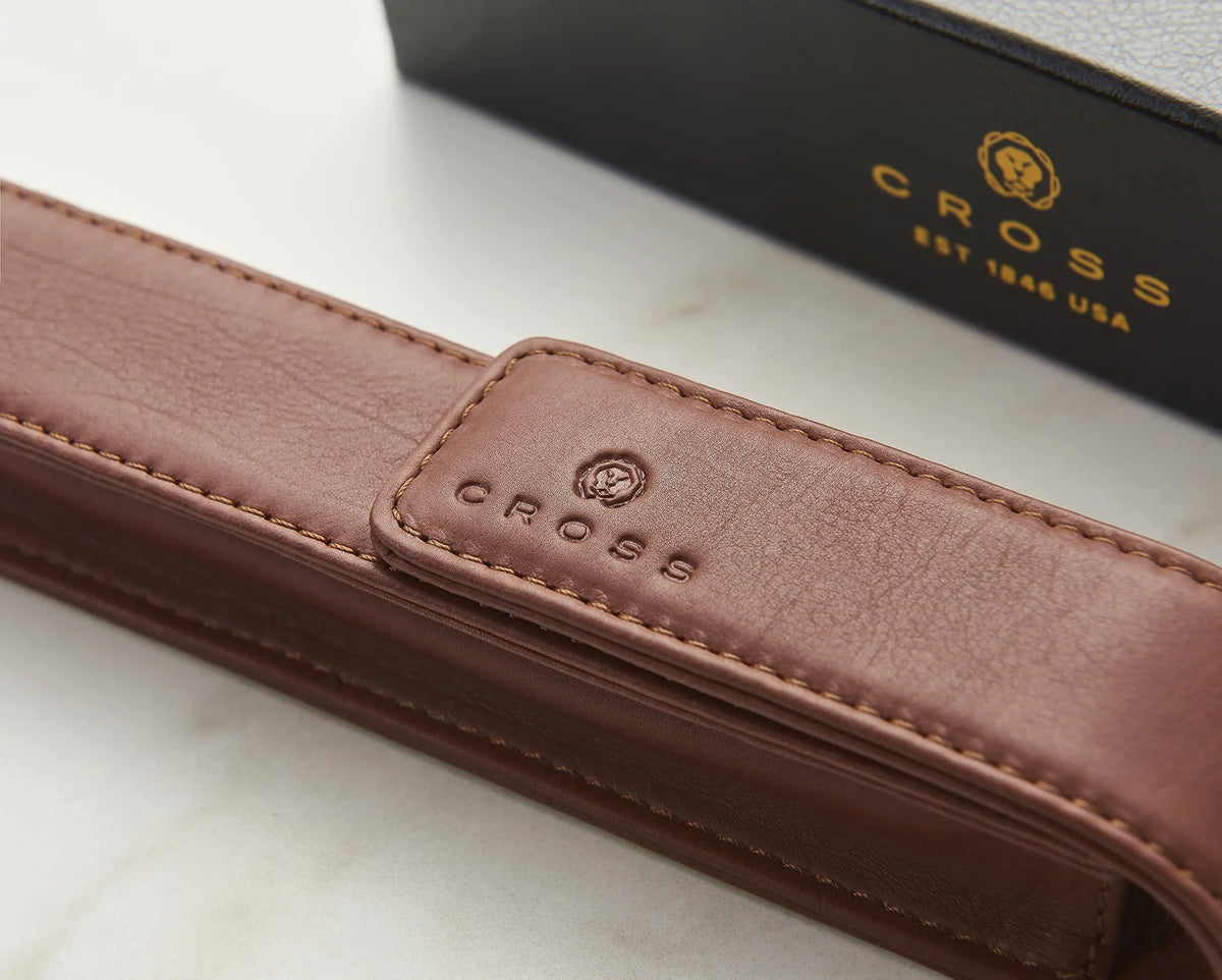 Cross Red Leather Single Pen Pouch cross