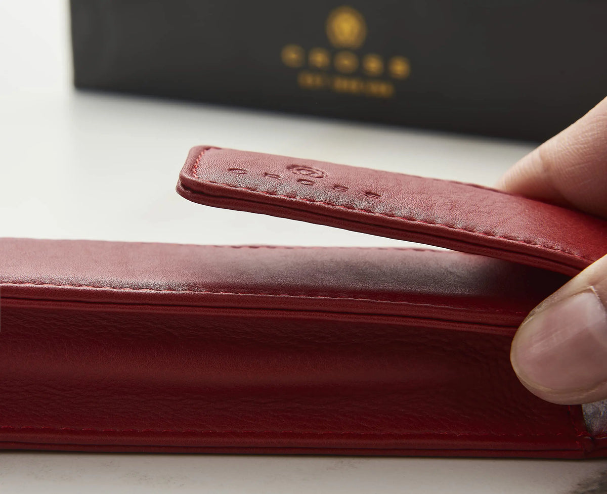 Cross Red Leather Single Pen Pouch cross