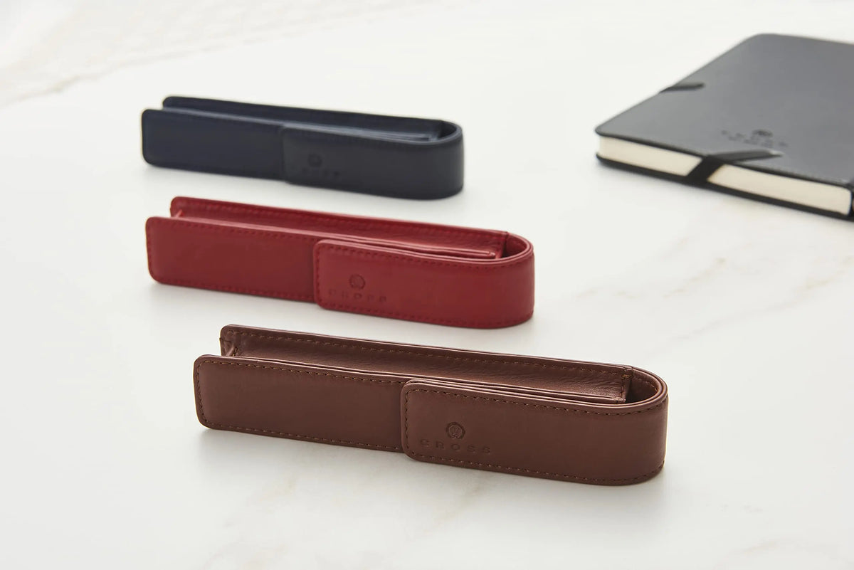 Cross Red Leather Single Pen Pouch cross