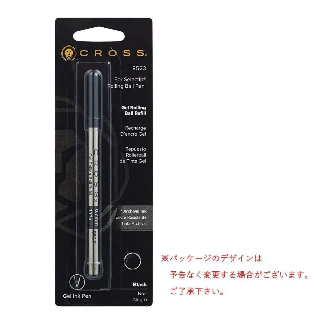 Cross Refill for Selectip Gel Roller Ball Pen, Black, 1 per Card (8523) (Thrее Рack, Black) crosspenmall.com