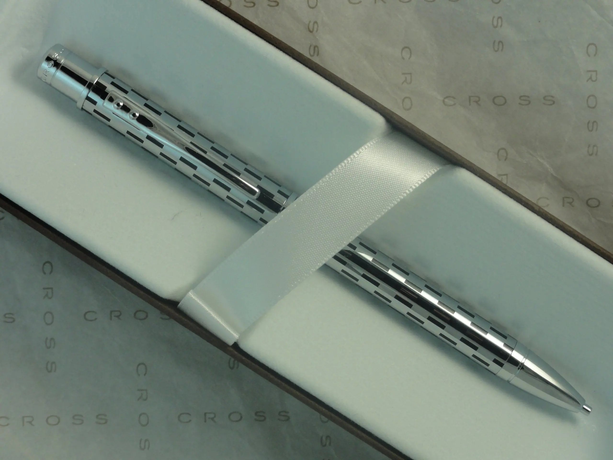 Cross Sable Classic Black Check and Chrome Twist-Action Propel/Repel 0.7MM Pencil crosspenmall.com