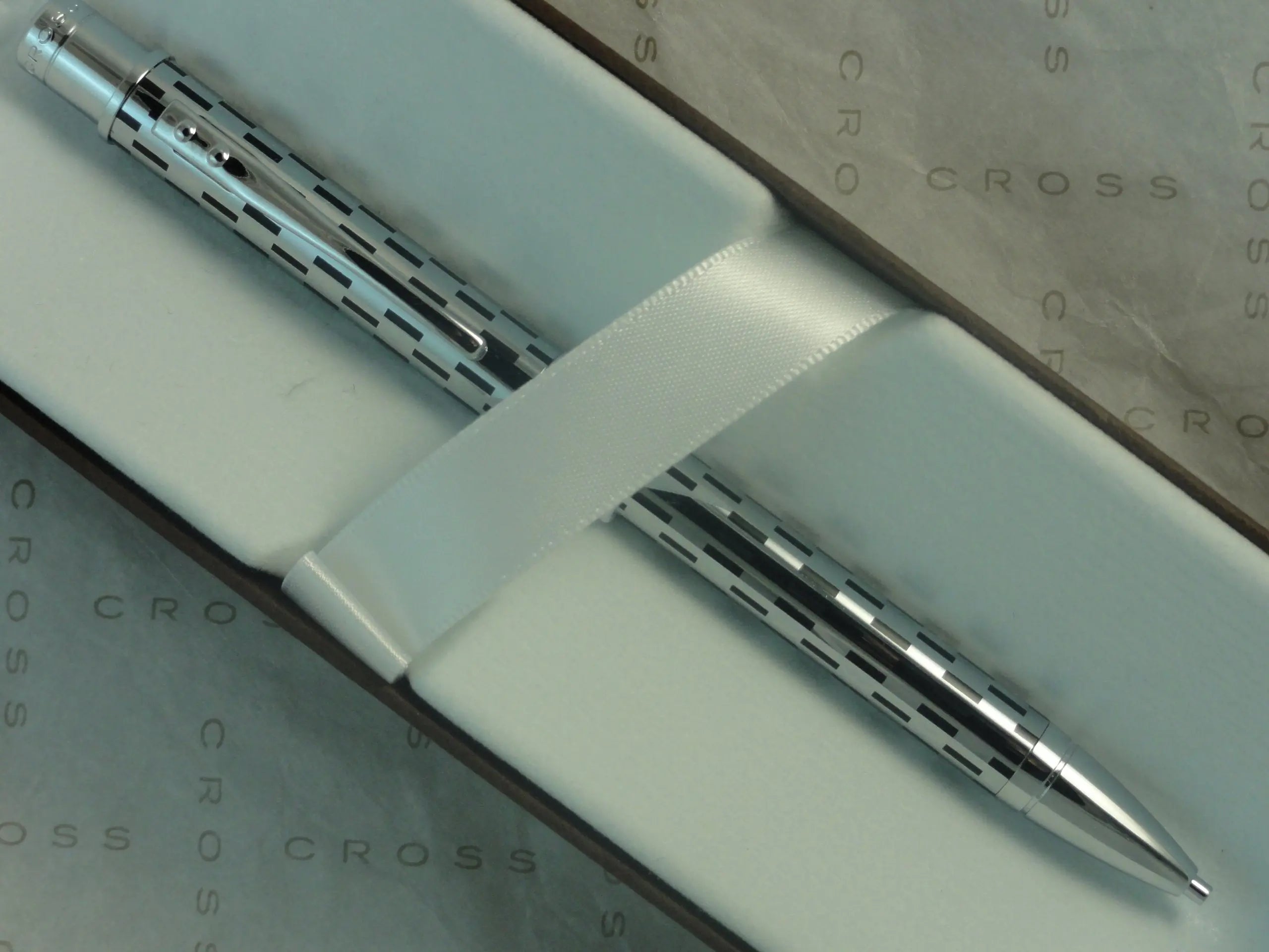 Cross Sable Classic Black Check and Chrome Twist-Action Propel/Repel 0.7MM Pencil crosspenmall.com
