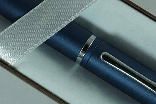 Cross Satin Blue with Cross signature mid Band Calaise Selectip Rollerball Pen. - crosspenmall.com