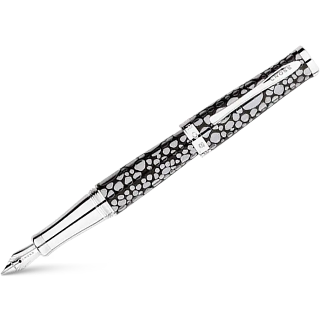 Cross Sauvage Exotic Textured Stingray Finish Pattern with Cross Signature Center Band Fountain Pen - crosspenmall.com