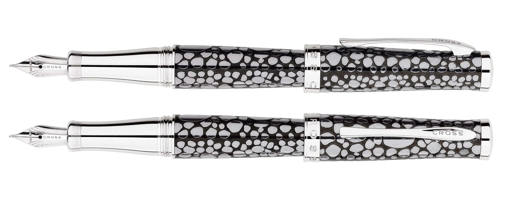 Cross Sauvage Exotic Textured Stingray Finish Pattern with Cross Signature Center Band Fountain Pen - crosspenmall.com