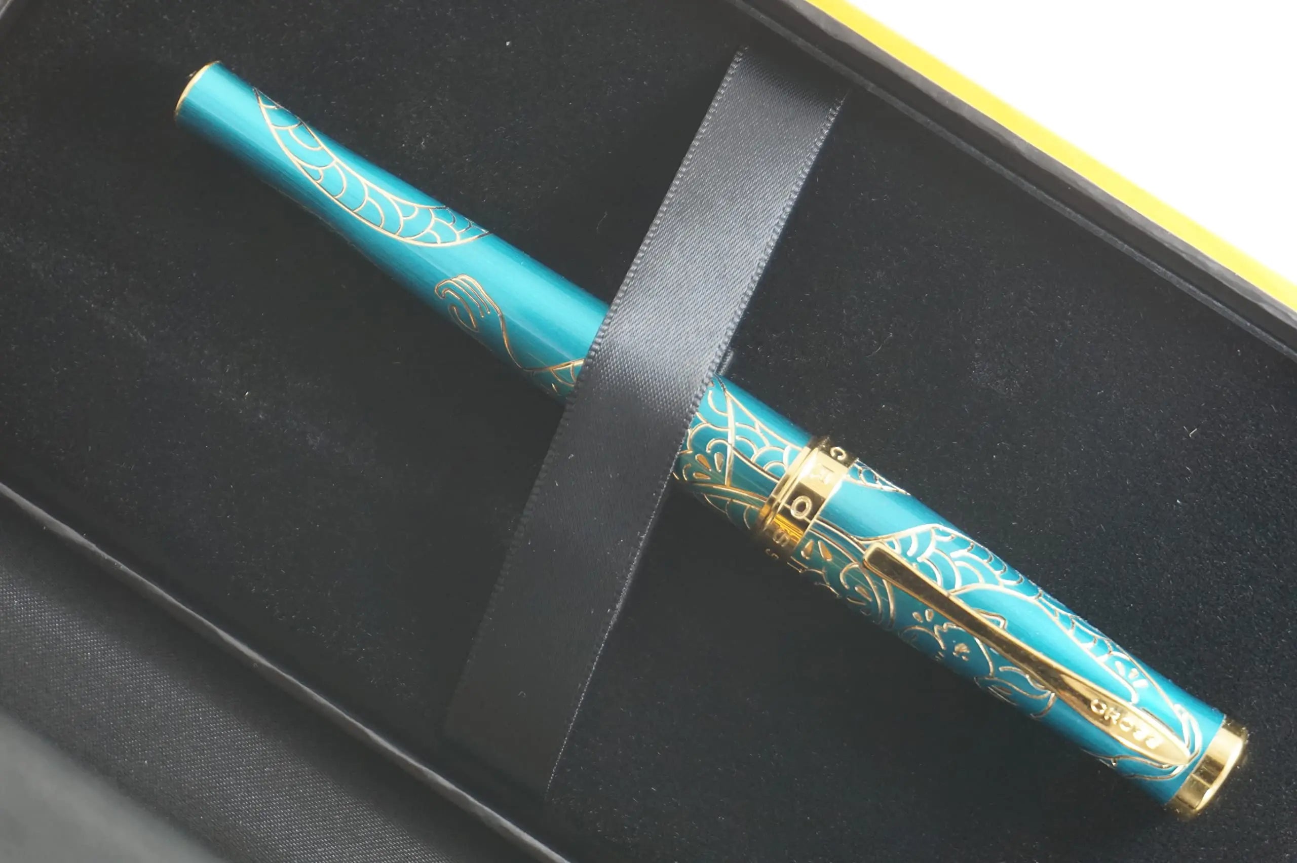 Cross Sauvage Year of The Monkey Tibetan Teal with 23KT Gold Inlays Theme and Appointments with Gel Ink Rollerball Pen (AT0315-22) - crosspenmall.com