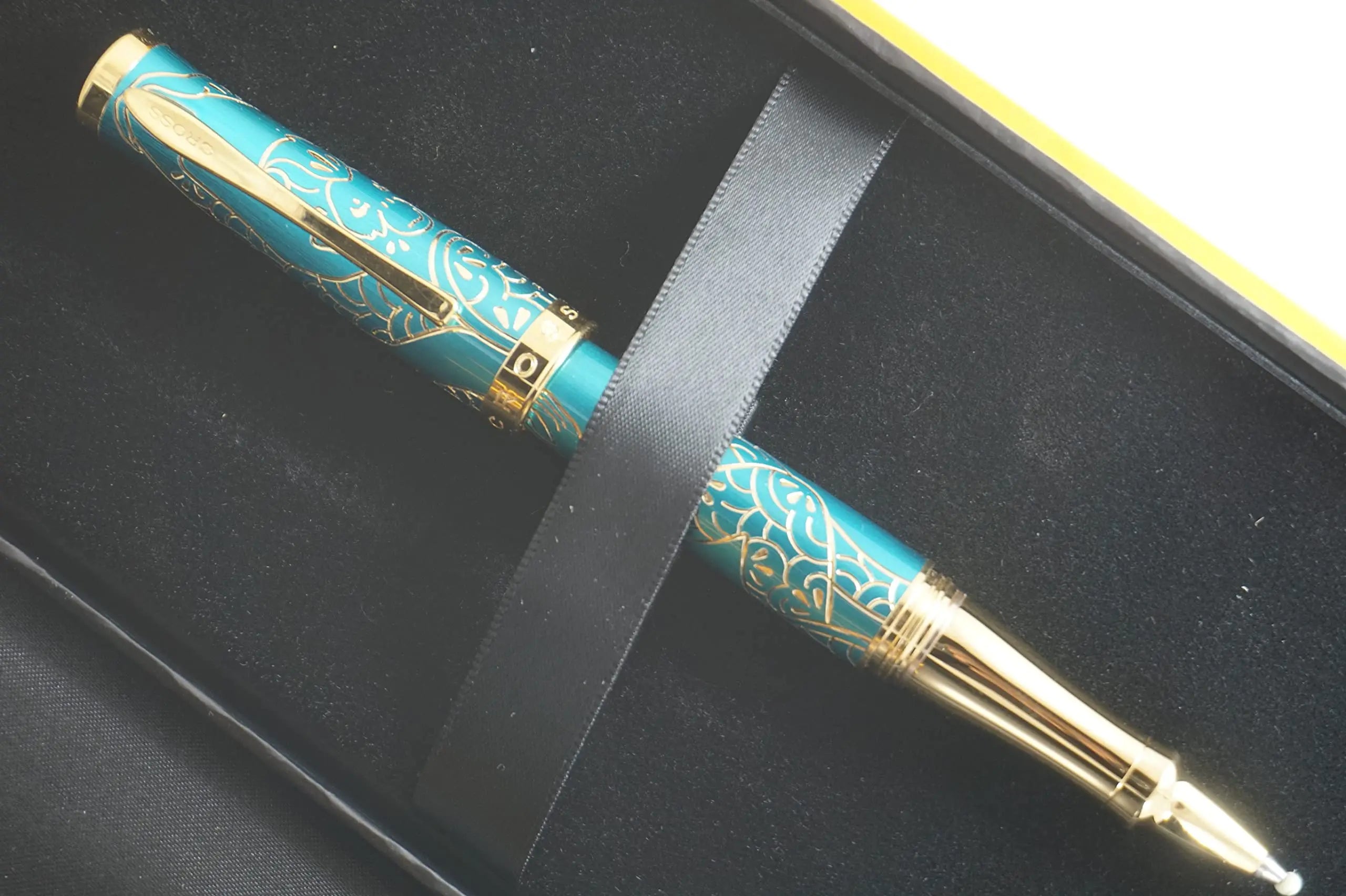 Cross Sauvage Year of The Monkey Tibetan Teal with 23KT Gold Inlays Theme and Appointments with Gel Ink Rollerball Pen (AT0315-22) - crosspenmall.com
