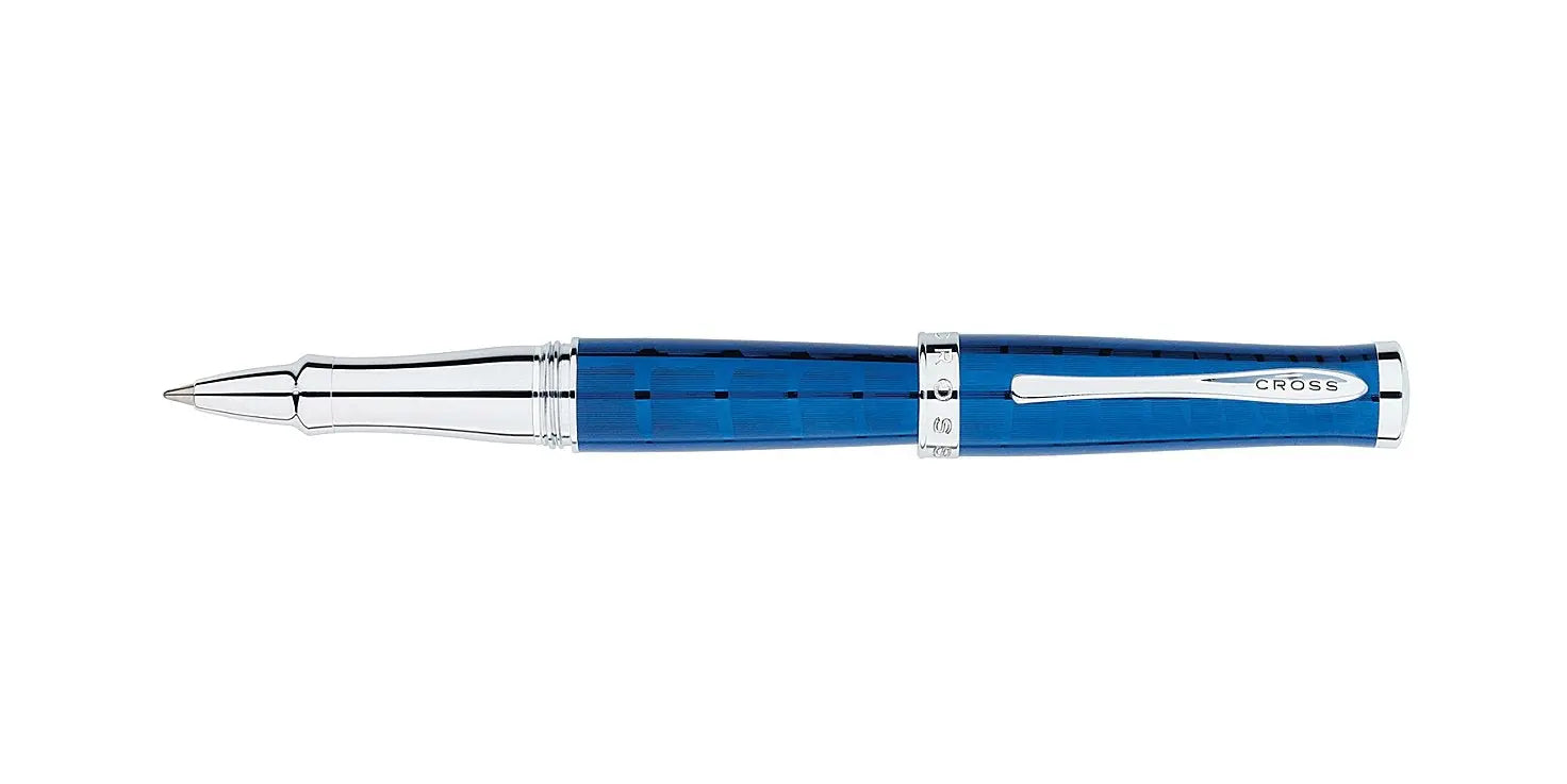 Cross Sauvage, Azurite Blue Crocodile Pattern, Selectip Rolling Ball Pen (AT0315-5) Cross