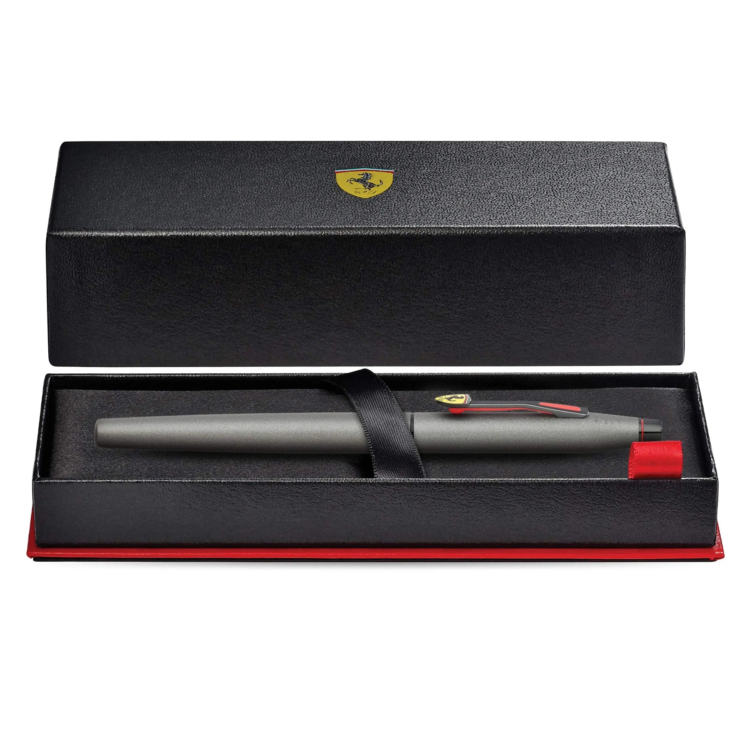 Cross Scuderia Ferrari Classic Century Rollerball Pen, Includes Premium Gift Box - Titanium Grey Satin Lacquer Cross