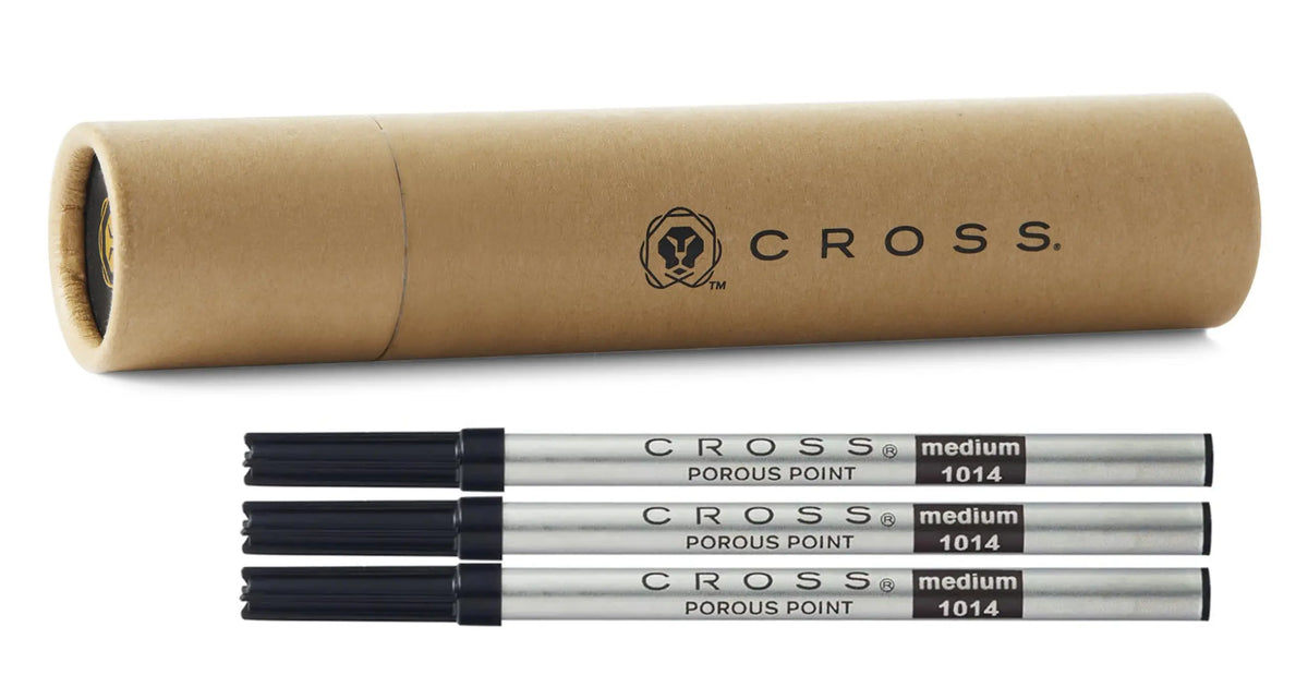 Cross Selectip Rollerball Pen Refill (Black, 3/Pack Felt-tip Porous Refill) cross