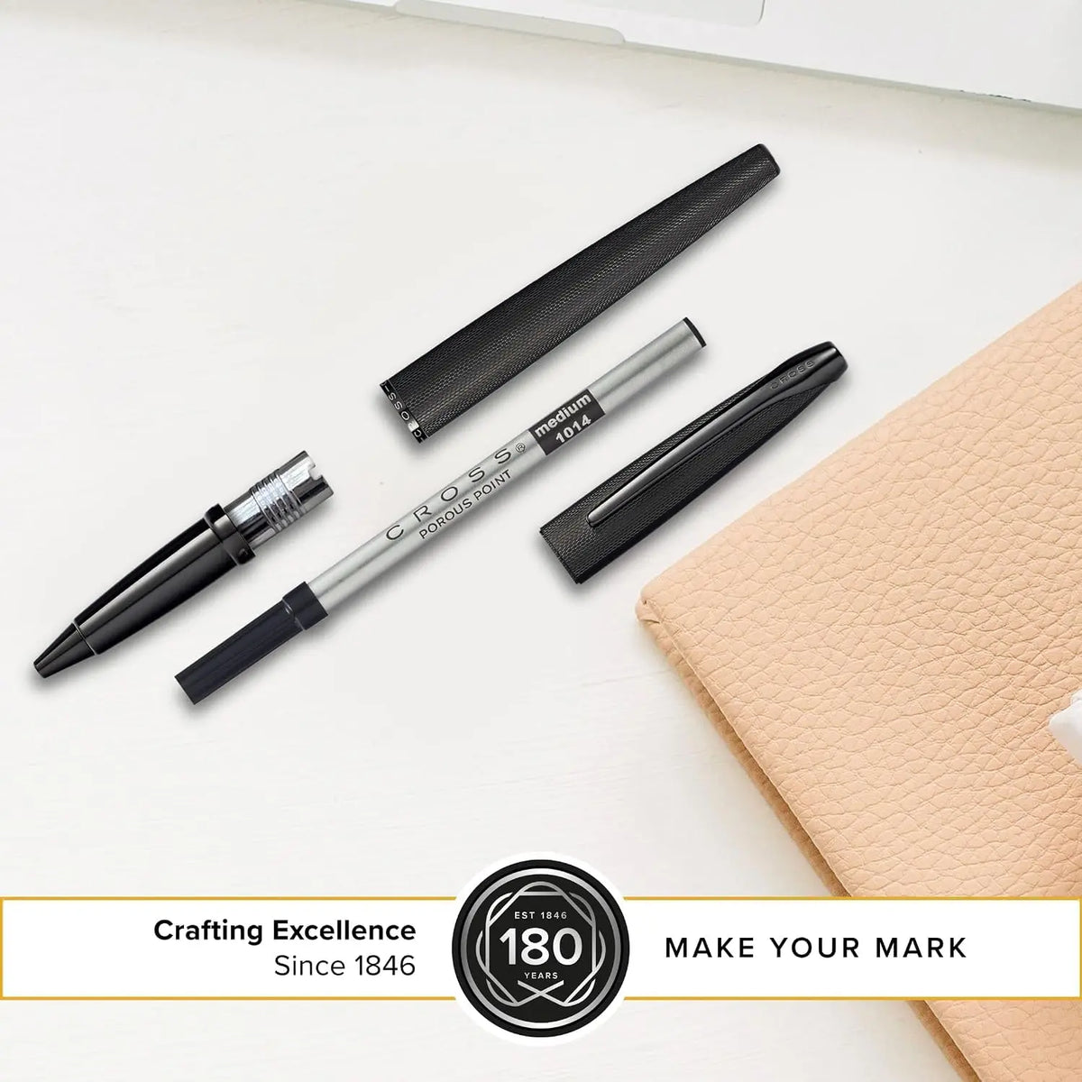 Cross Selectip Rollerball Pen Refill (Black, 3/Pack Felt-tip Porous Refill) cross