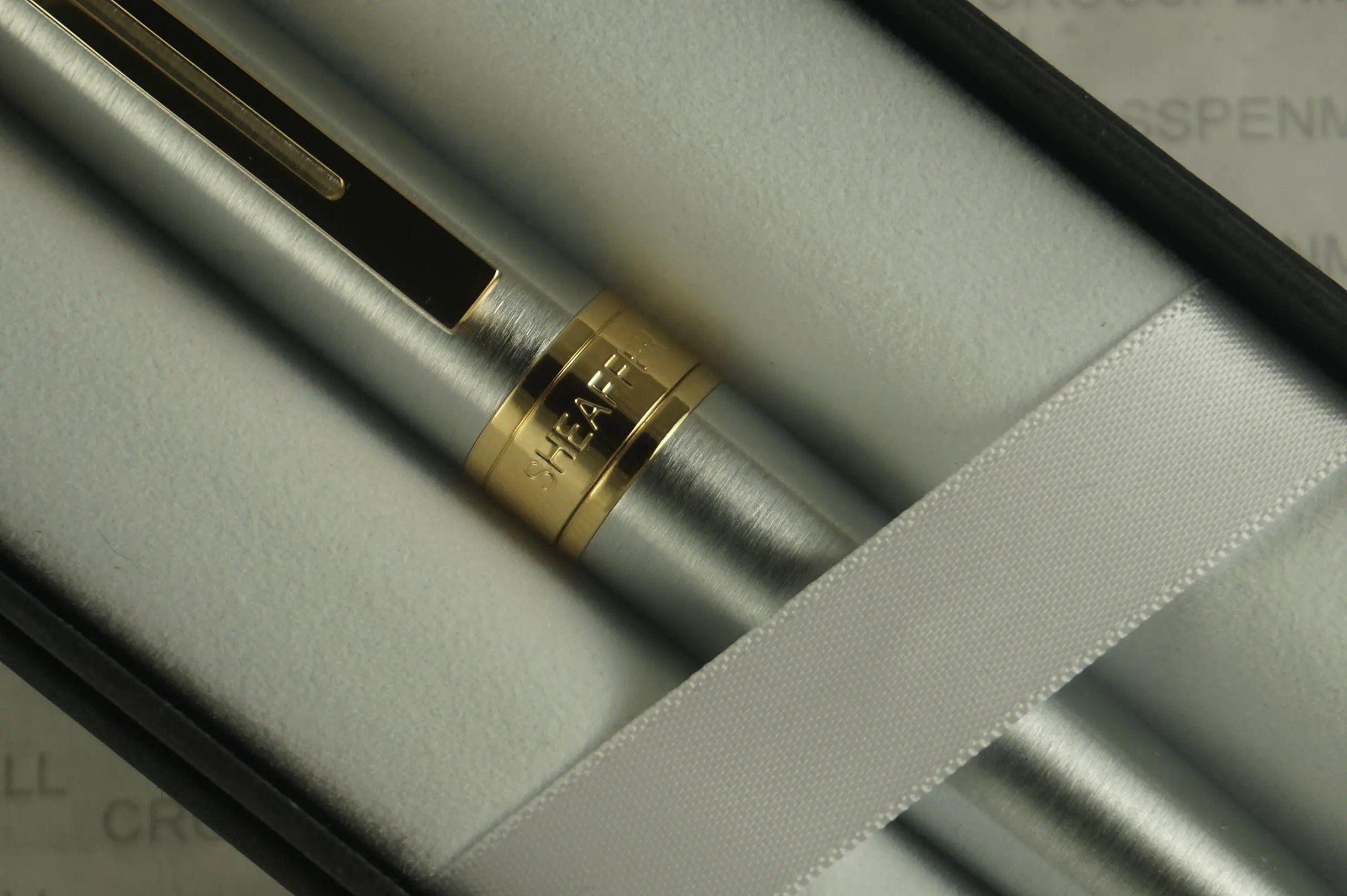 Cross Sheaffer 300 Brushed and polished Barrel with Gold Appointments Spring loaded and fluid clip Medium Point Rollerball Pen A great gift for any occasion. - crosspenmall.com