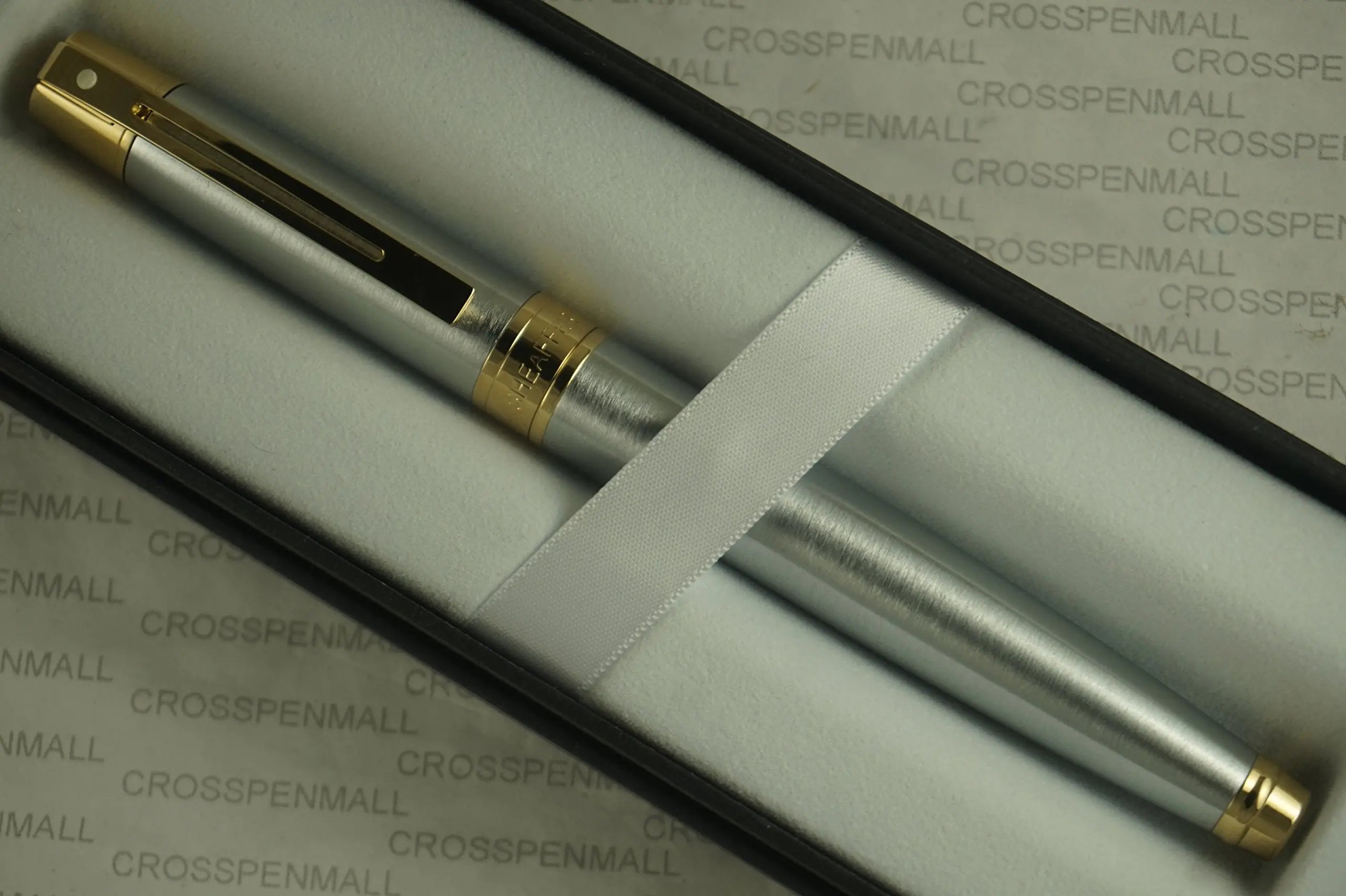 Cross Sheaffer 300 Brushed and polished Barrel with Gold Appointments Spring loaded and fluid clip Medium Point Rollerball Pen A great gift for any occasion. - crosspenmall.com