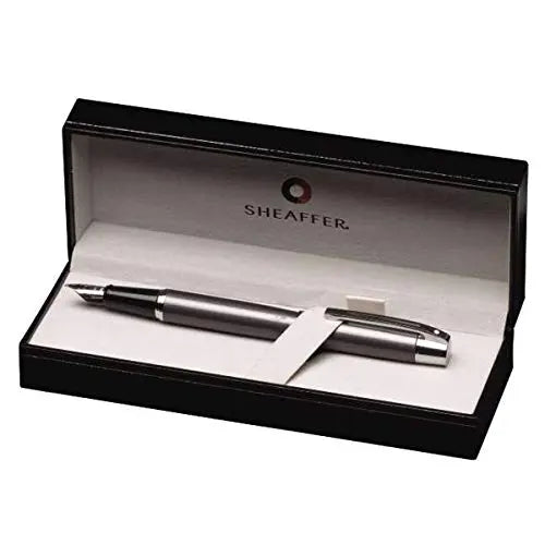 Cross Sheaffer 300 Collection II Metallic Brownish Grey, Compact, Polished Barrel and Appointments Medium Fountain Pen - crosspenmall.com
