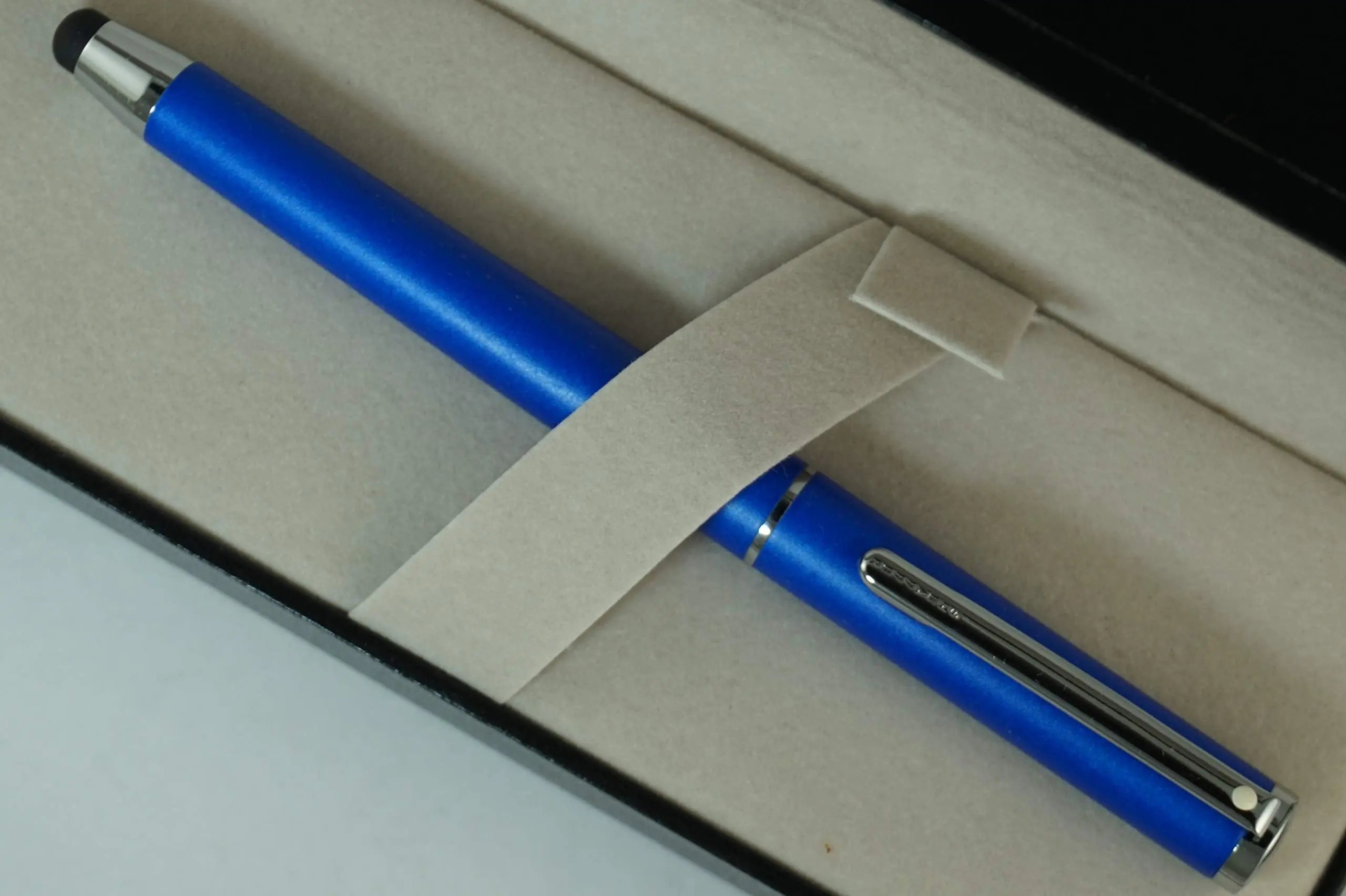 Cross Sheaffer, Matte Blue with Polished Appointments Ballpoint Pen with Stylus - crosspenmall.com
