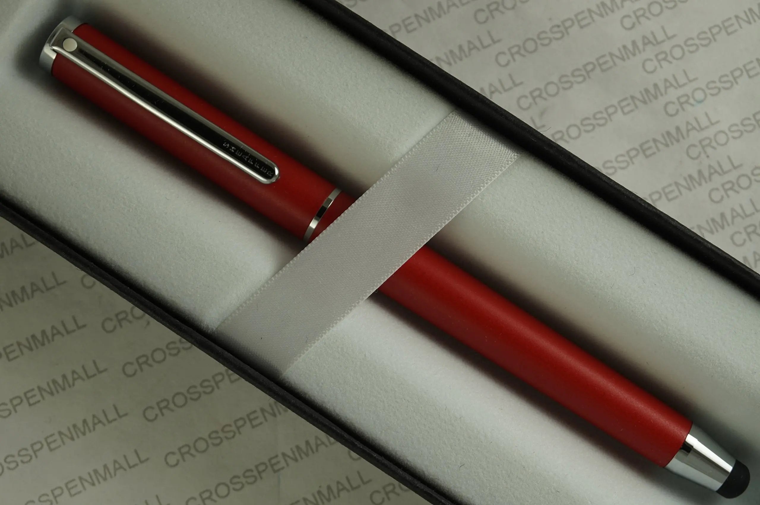 Cross Sheaffer, Matte Red with polished Appointments Ballpoint Pen with Stylus . - crosspenmall.com