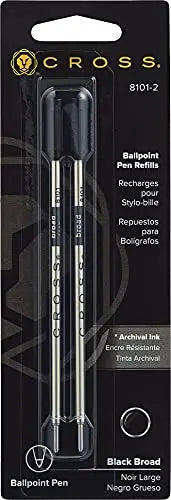 Cross Standard Ballpoint Pen Refill, 2 per Pack Cross