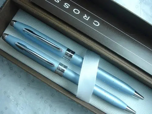 Cross Starlite Cool Sophistication, Hollywood Glamor and Galaxy of Stars Limited Edition Sky Blue Pen and Pencil Set crosspenmall.com