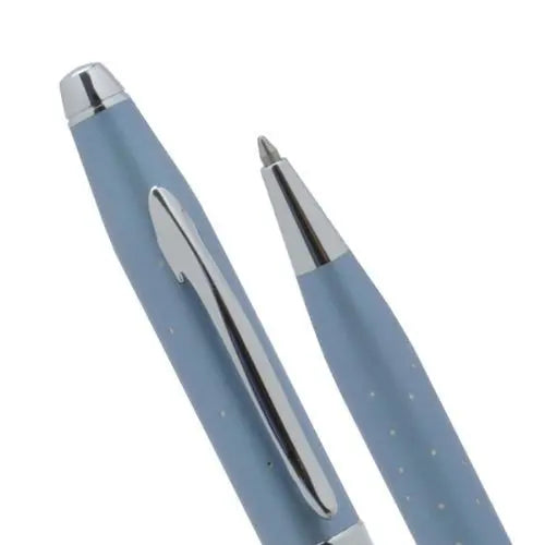 Cross Starlite Cool Sophistication, Hollywood Glamor and Galaxy of of Rhodium Stars Limited Edition Sky Blue Ball Pen in Premium Cross Gift Box - crosspenmall.com