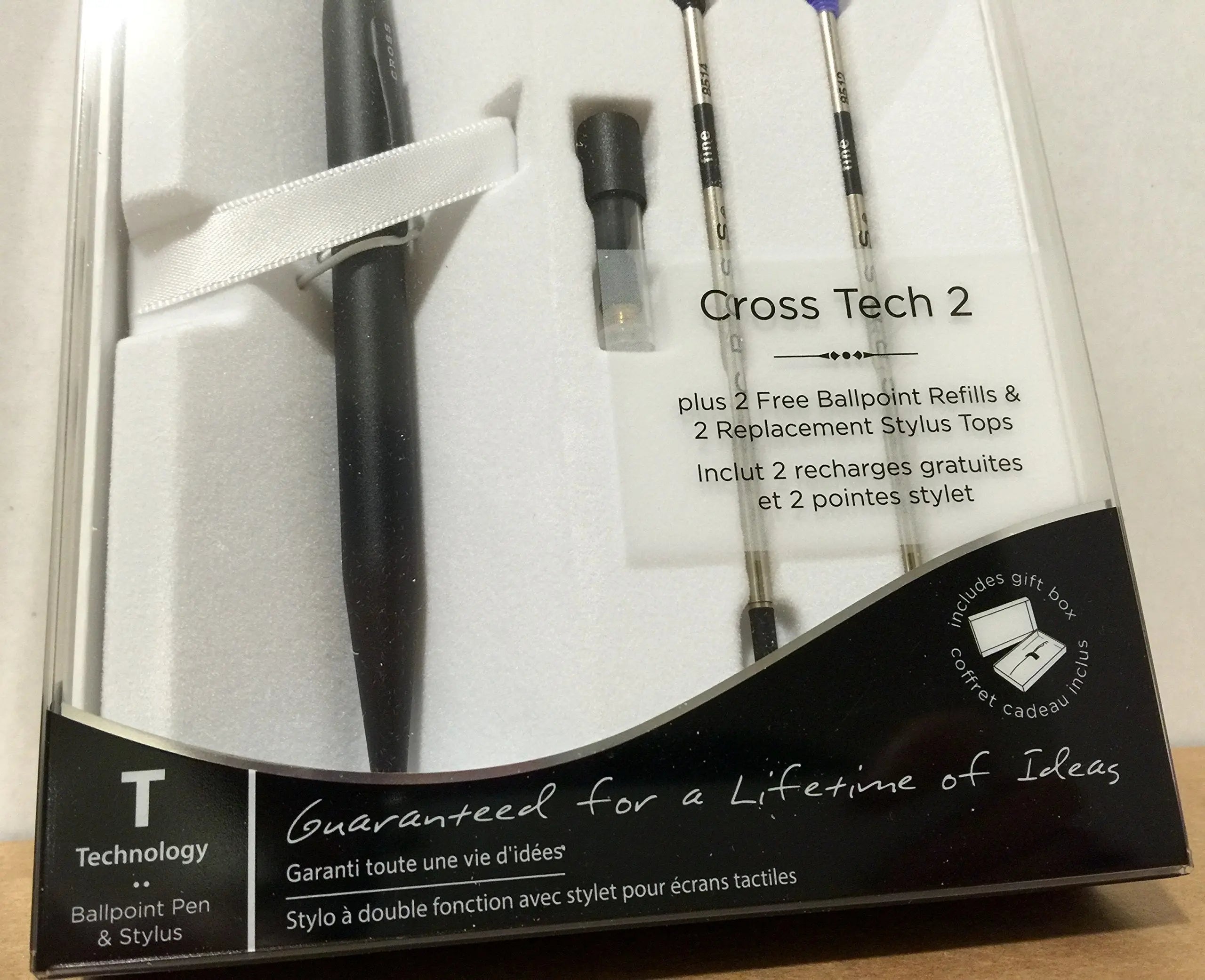 Cross Tech2 Ballpoint & Stylus Pen, Satin Black Barrel Cross