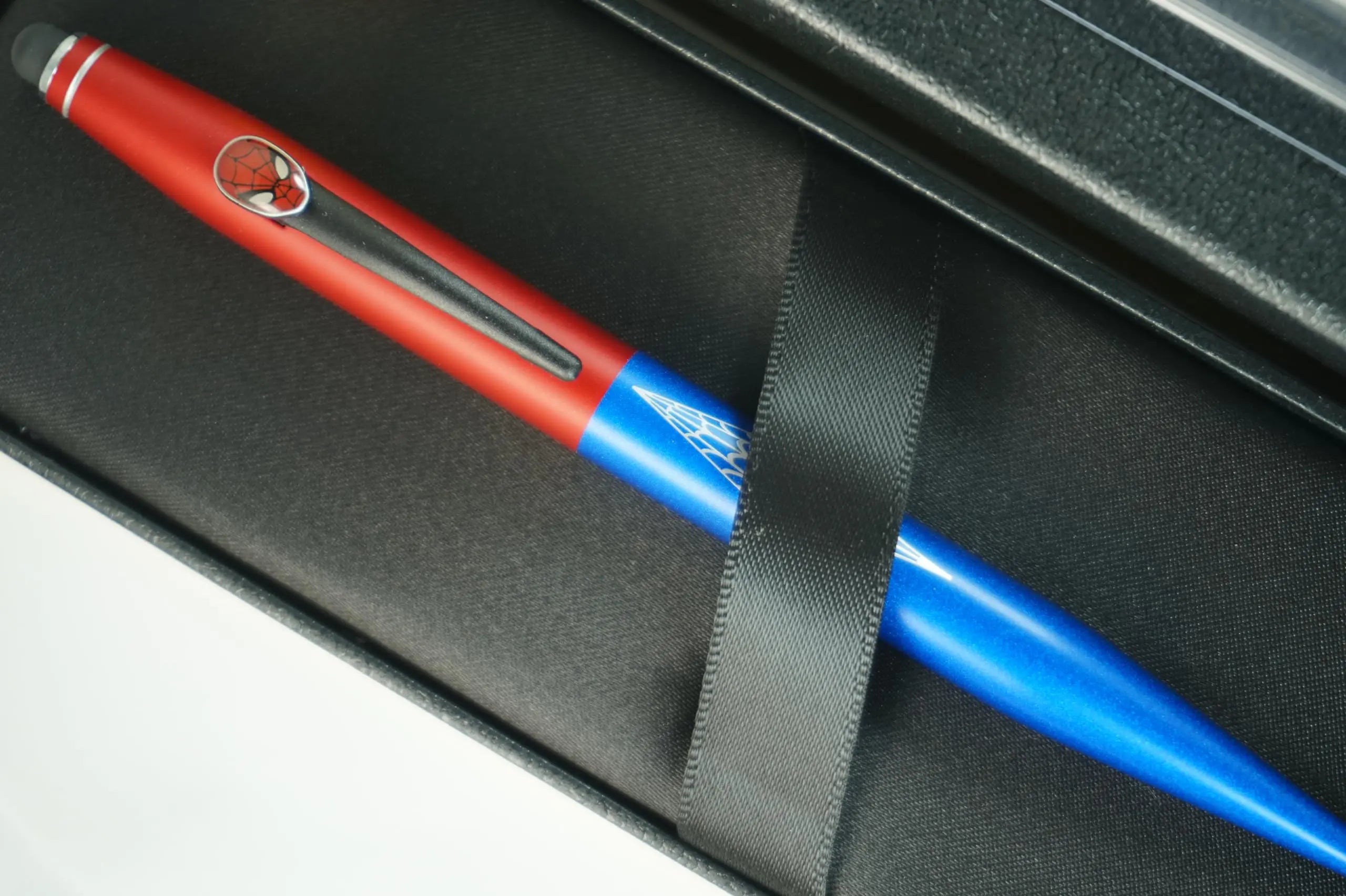 Cross Tech2 Refillable Ballpoint Pen with themed design, authentic character details, and Polished appointments, Marvel Spider Man - crosspenmall.com