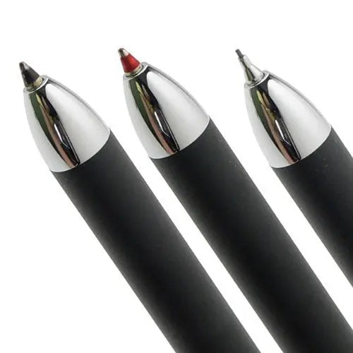 Cross Tech3 Satin Black Multi-function Pen - 0.5 MM Lead Size Pencil , Black Ink Refill , and Red Ink Refill in One Pen. Cross
