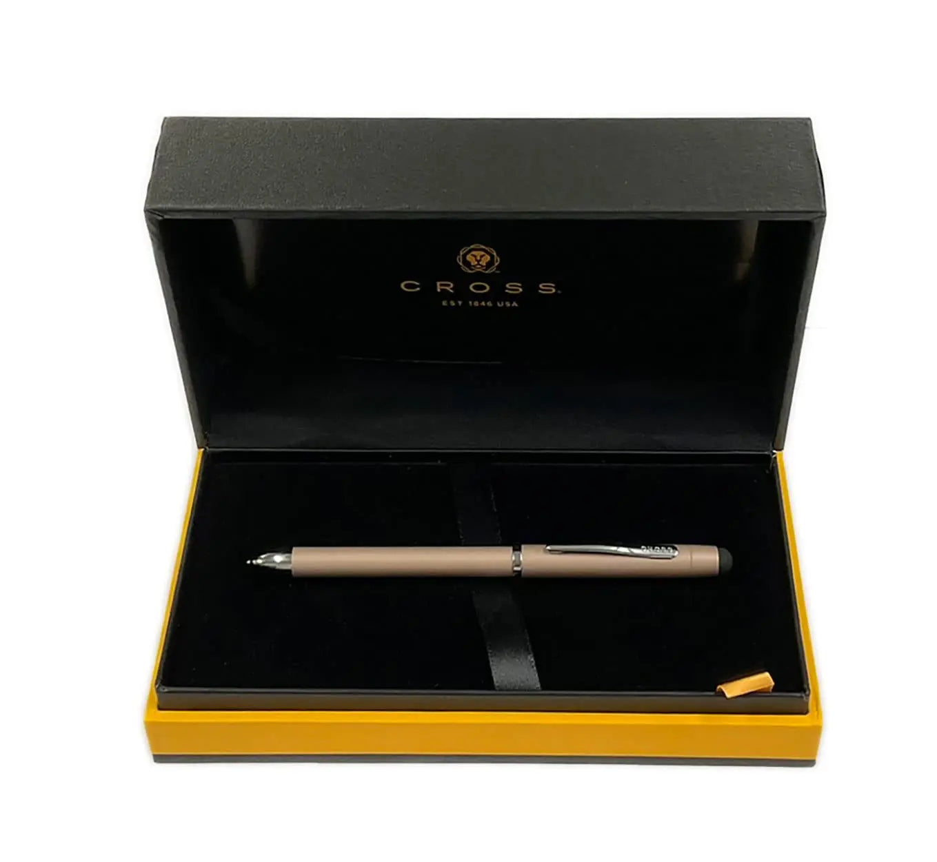 Cross Tech3+ Light Gold Multifunction Pen, 4 in 1 Ballpoint Pen Red and Black Ink, 0.5mm Pencil and Stylus - crosspenmall.com