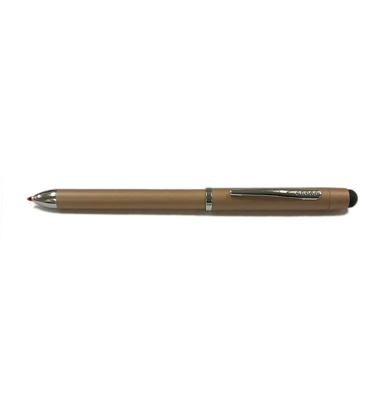 Cross Tech3+ Light Gold Multifunction Pen, 4 in 1 Ballpoint Pen Red and Black Ink, 0.5mm Pencil and Stylus - crosspenmall.com