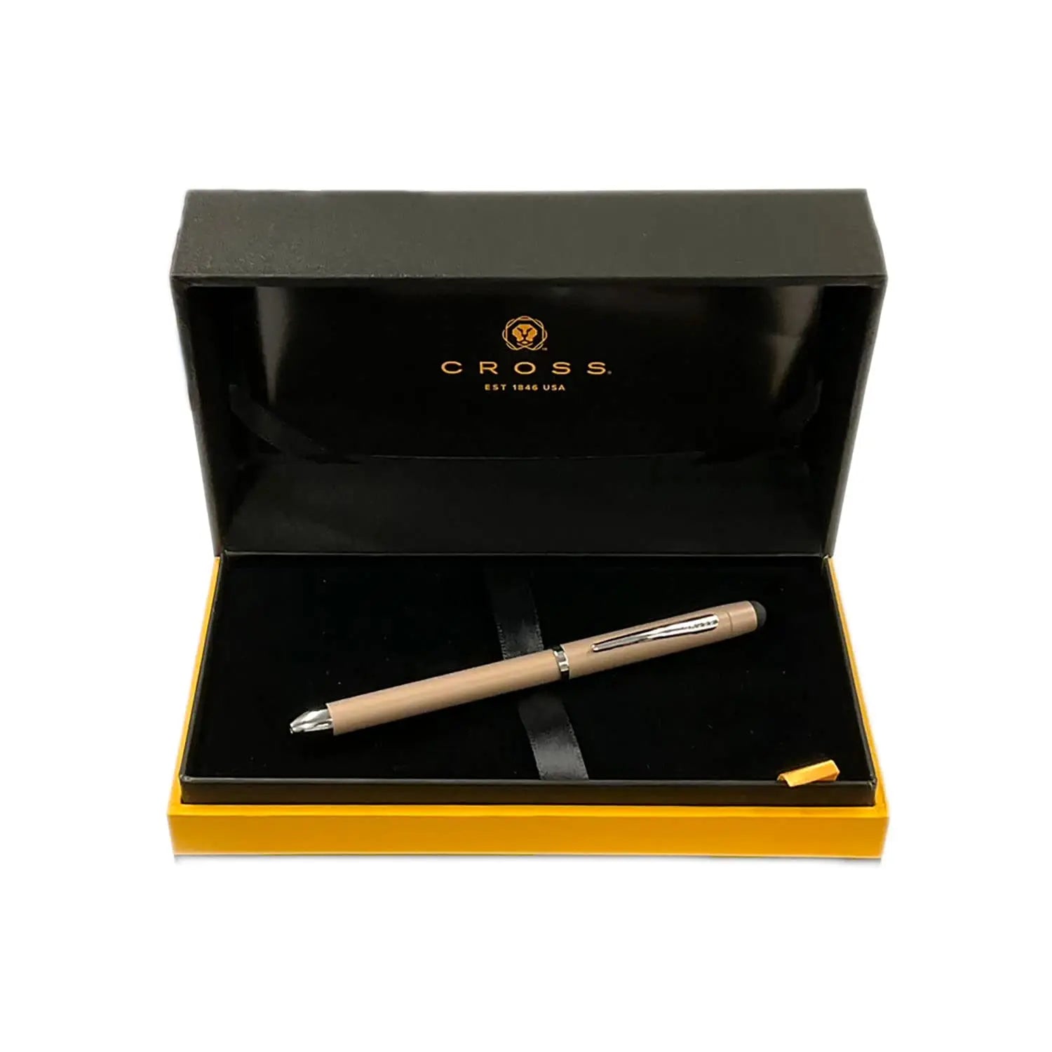 Cross Tech3+ Light Gold Multifunction Pen, 4 in 1 Ballpoint Pen Red and Black Ink, 0.5mm Pencil and Stylus - crosspenmall.com