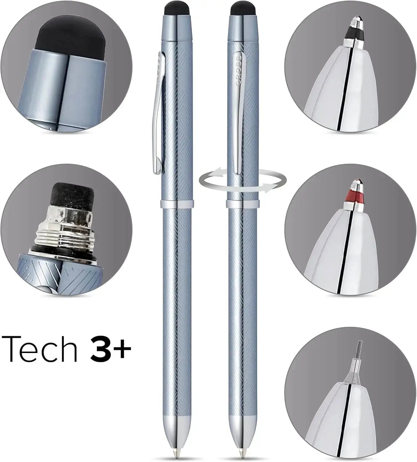 Cross Tech3+ PVD Multifunction Pen with Stylus and 0.5mm Lead Cross