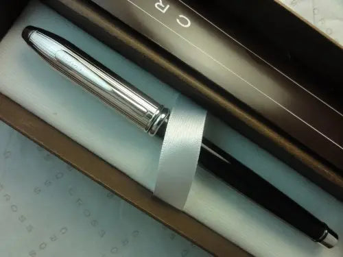 Cross Townsend Black Lacquer Tuxedo Selectip Gel Ink Rollerball Pen - crosspenmall.com