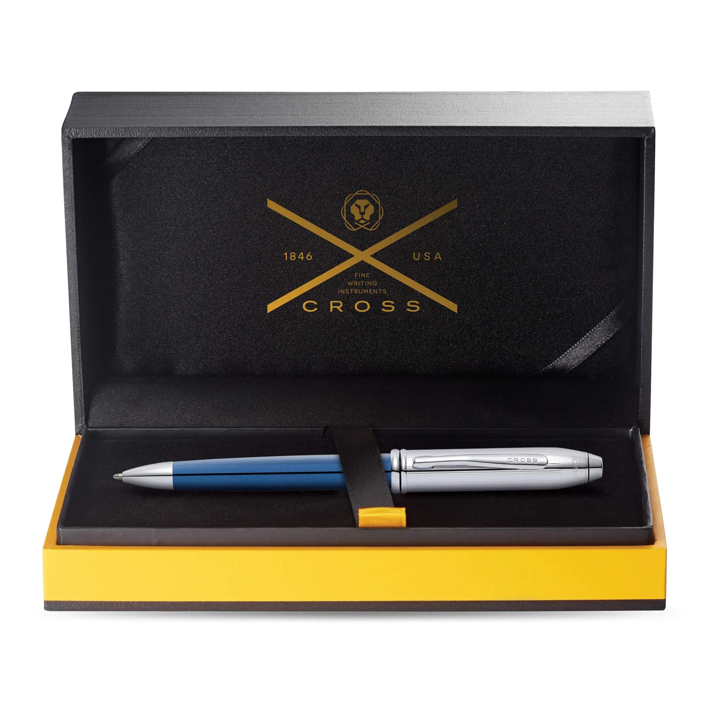 Cross Townsend Limited Edition Ballpoint Pen - Blue Chrome - crosspenmall.com
