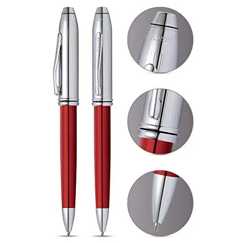 Cross Townsend Limited Edition Ballpoint Pen - Red Chrome Cross