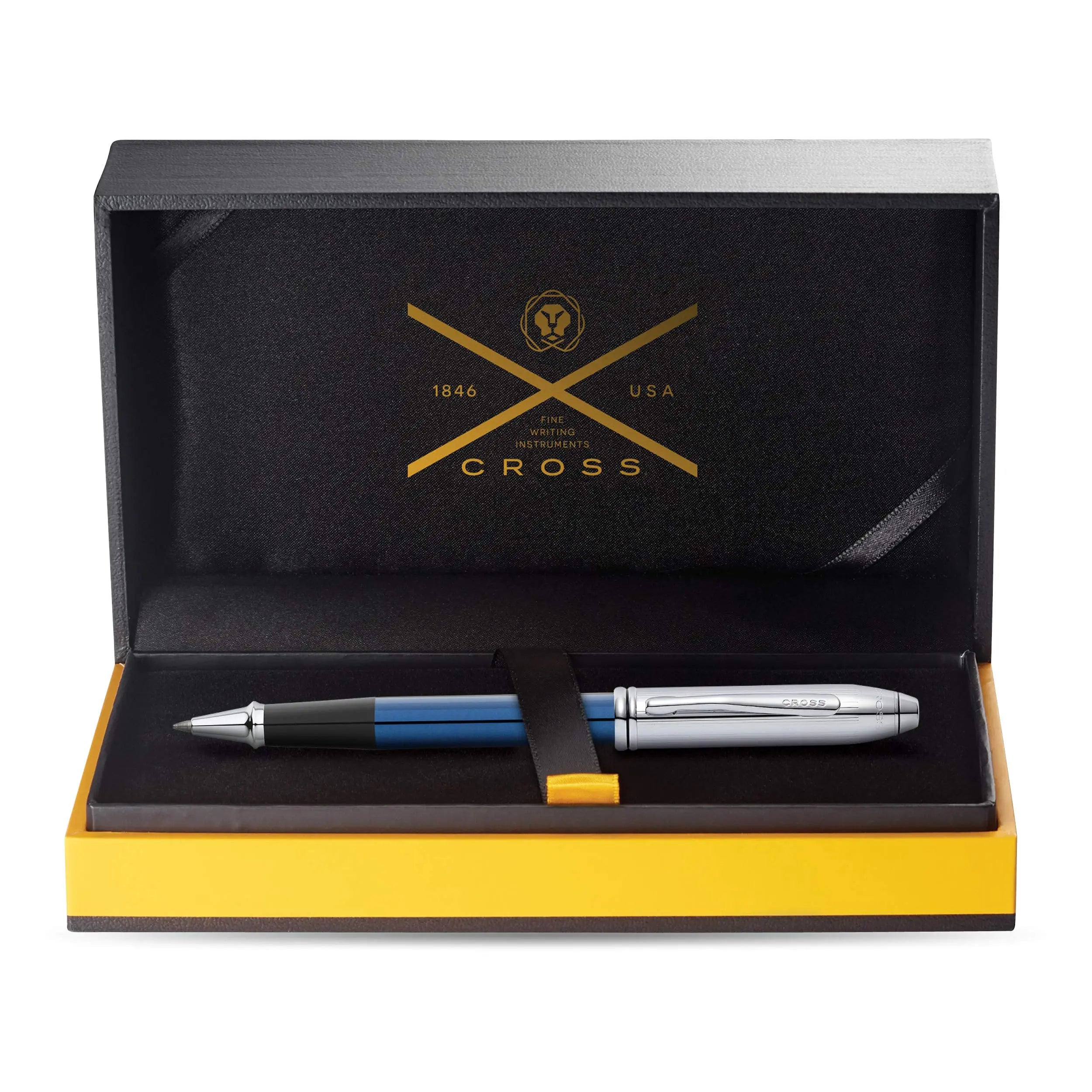 Cross Townsend Limited Edition Rollerball Pen - Blue/Chrome Cross