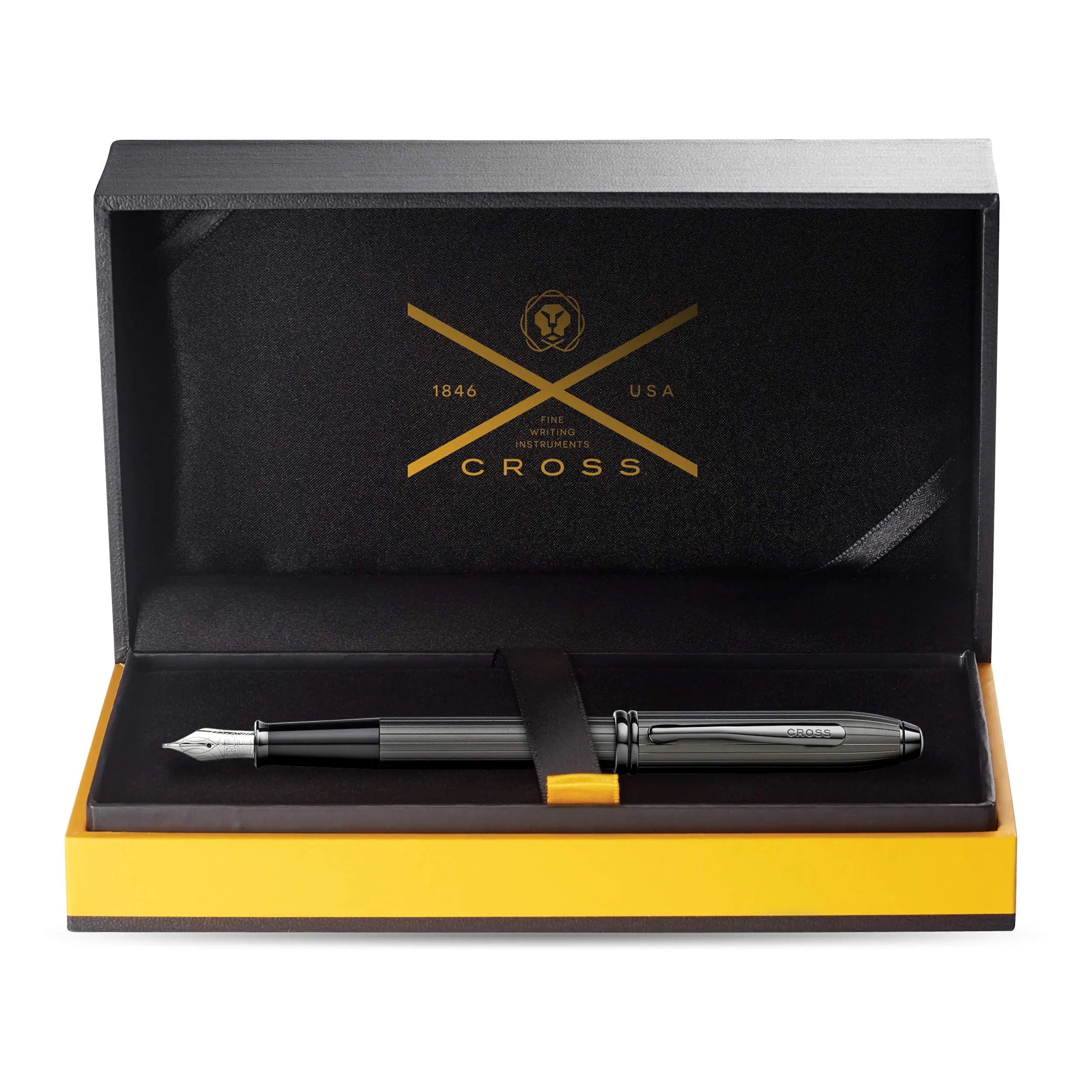 Cross Townsend Matt Black Limited Edition F Nib Fountain Pen with Luxury Gift Box - crosspenmall.com
