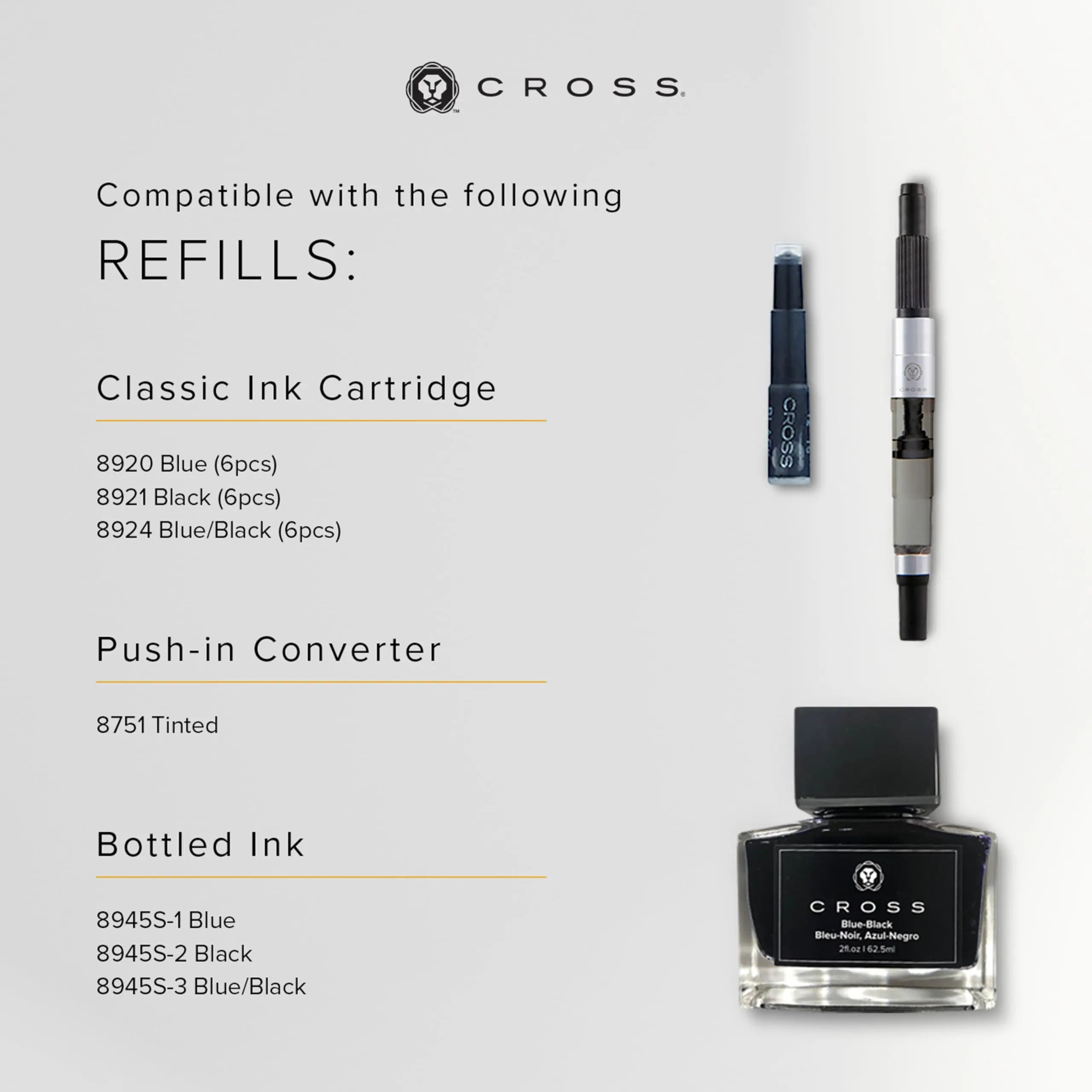 Cross Townsend Refillable Fountain Presented in a Luxury Gift Box - Medium Point, Black Ink, Medalist Cross
