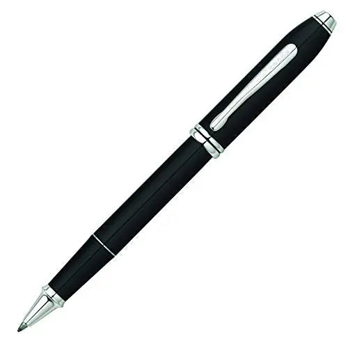 Cross Townsend Refillable Rollerball Pen, Rhodium-Plated Appointments, Includes Luxury Gift Box - Black Lacquer Cross
