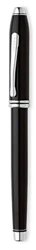 Cross Townsend Refillable Rollerball Pen, Rhodium-Plated Appointments, Includes Luxury Gift Box - Black Lacquer Cross