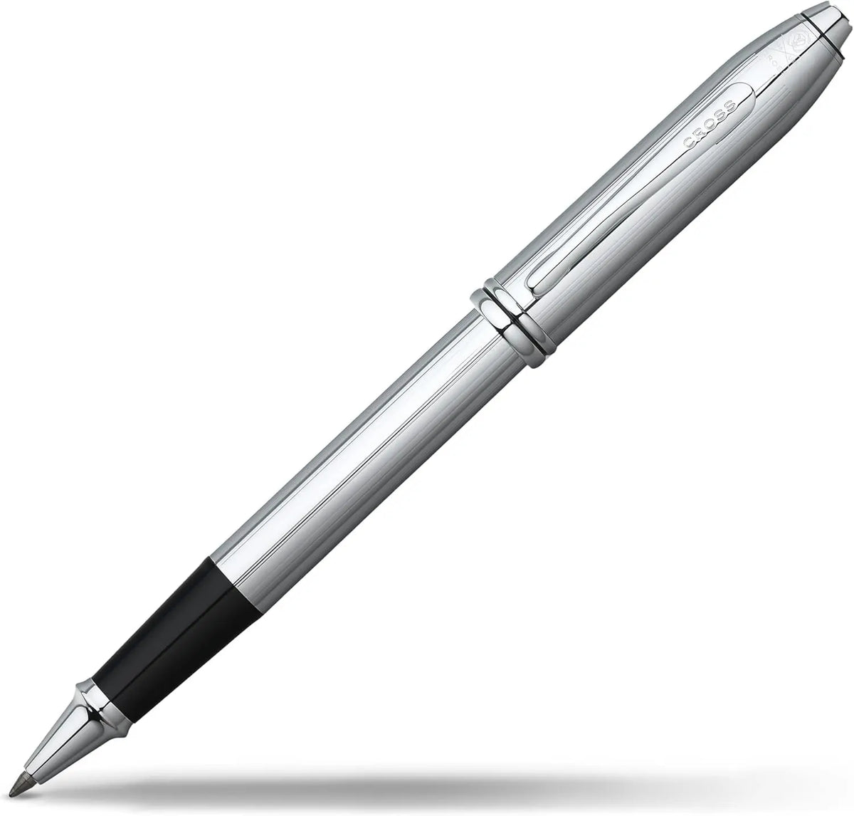 Cross Townsend Refillable Selectip Rollerball Pen, Medium Point, Black Ink, Polished Lustrous Chrome Barrel, Luxury Gift Box cross