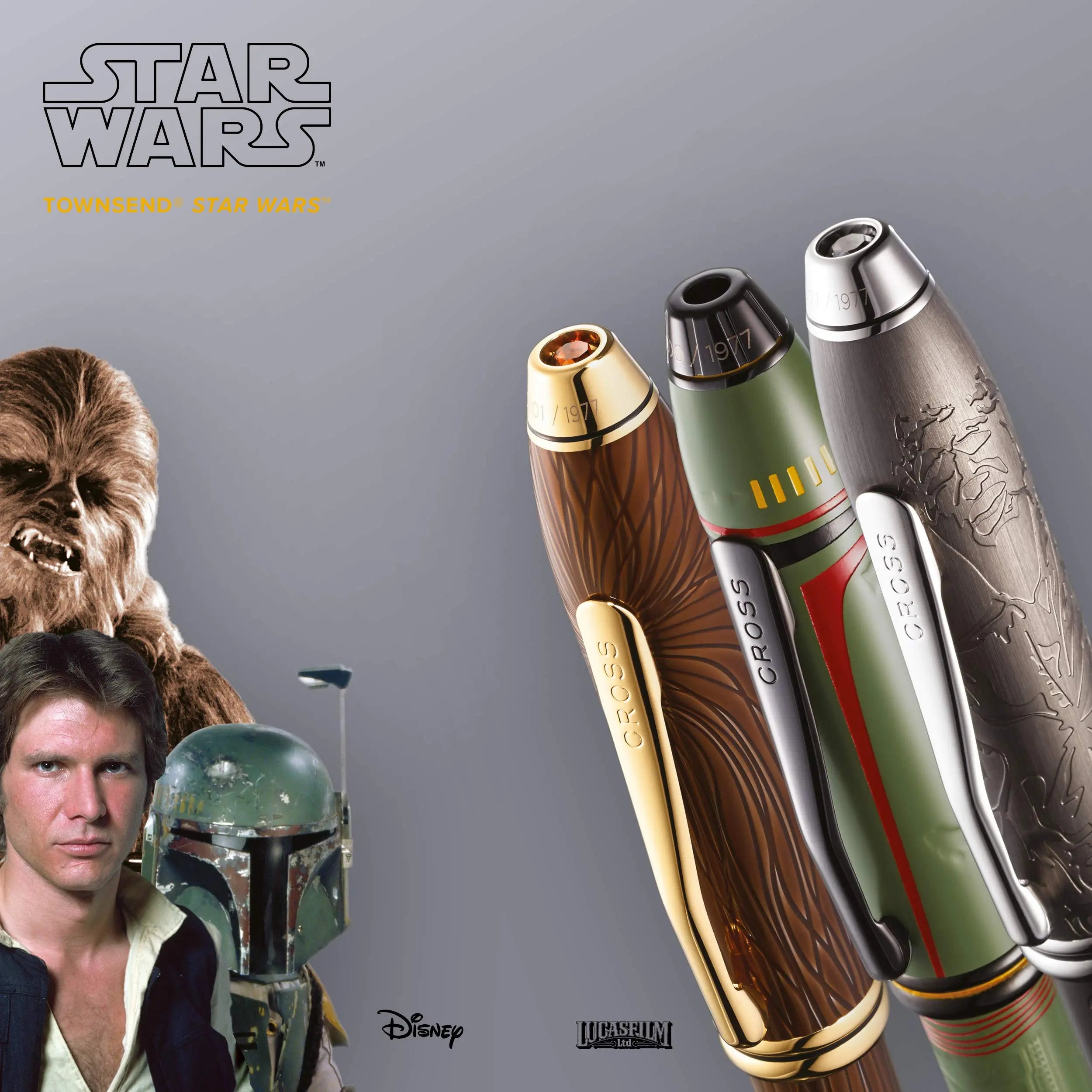 Cross Townsend Star Wars Limited Edition Chewbacca Fountain Pen with Solid 18KT Gold Medium Nib Cross