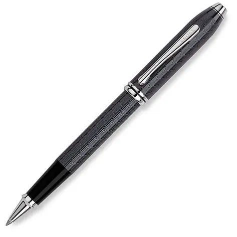 Cross Townsend Titanium Herringbone Selectip Rolling Ball Pen with Rhodium Plated Appointments Cross