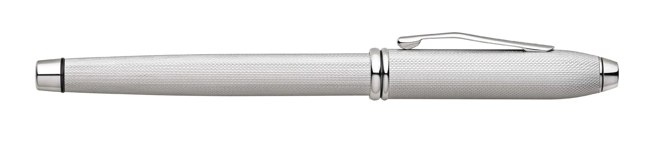 Cross Townsend, Brushed Platinum Special Edition, Fountain Pen, with Two-Tone Rhodium Plated Solid 18 Karat Gold Nib - crosspenmall.com