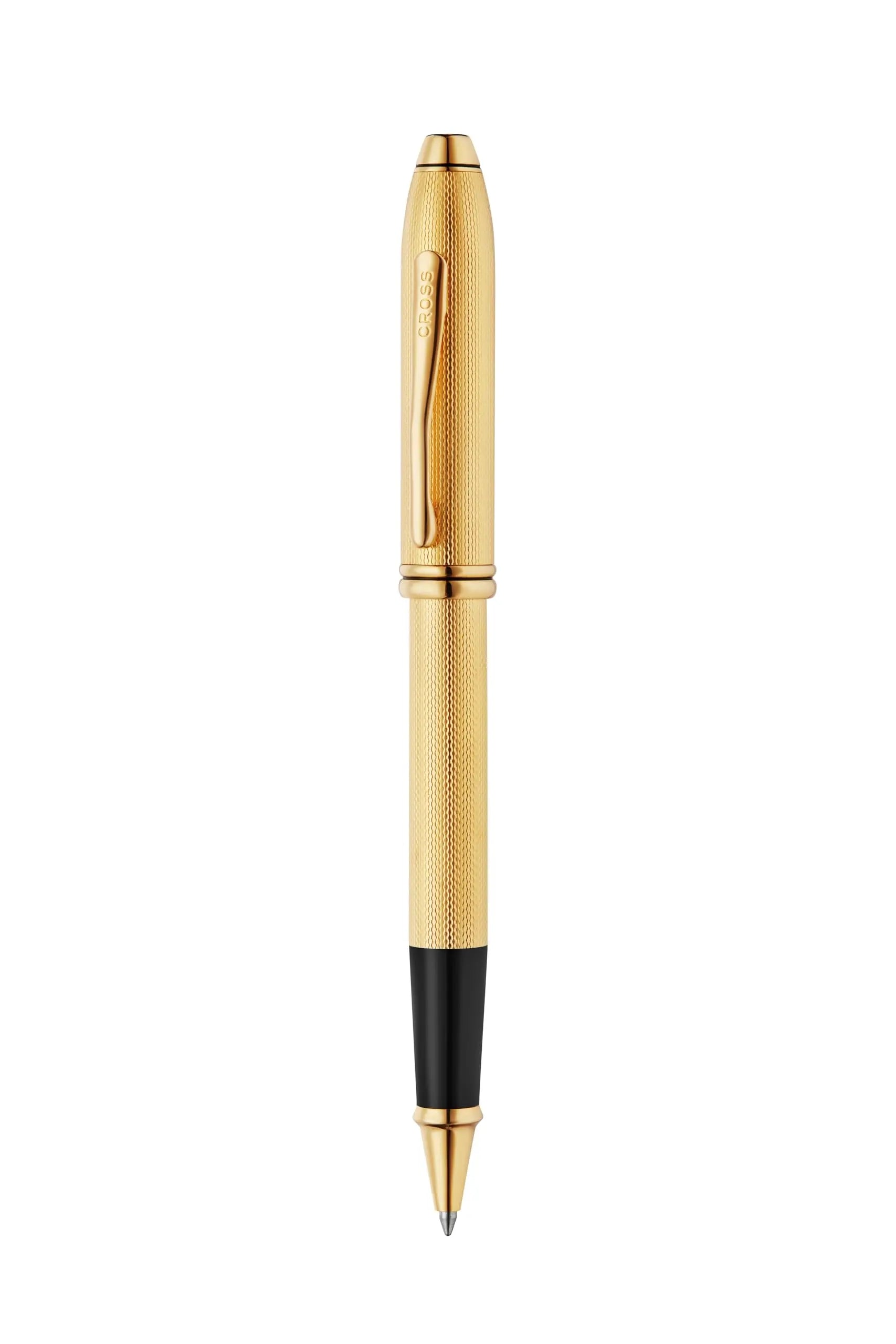 Cross Townsend® Polished 23KT Gold-plated Engraved Diamond Pattern with 23KT Gold-plated Appointments Selectip® Rollerball Pen Cross